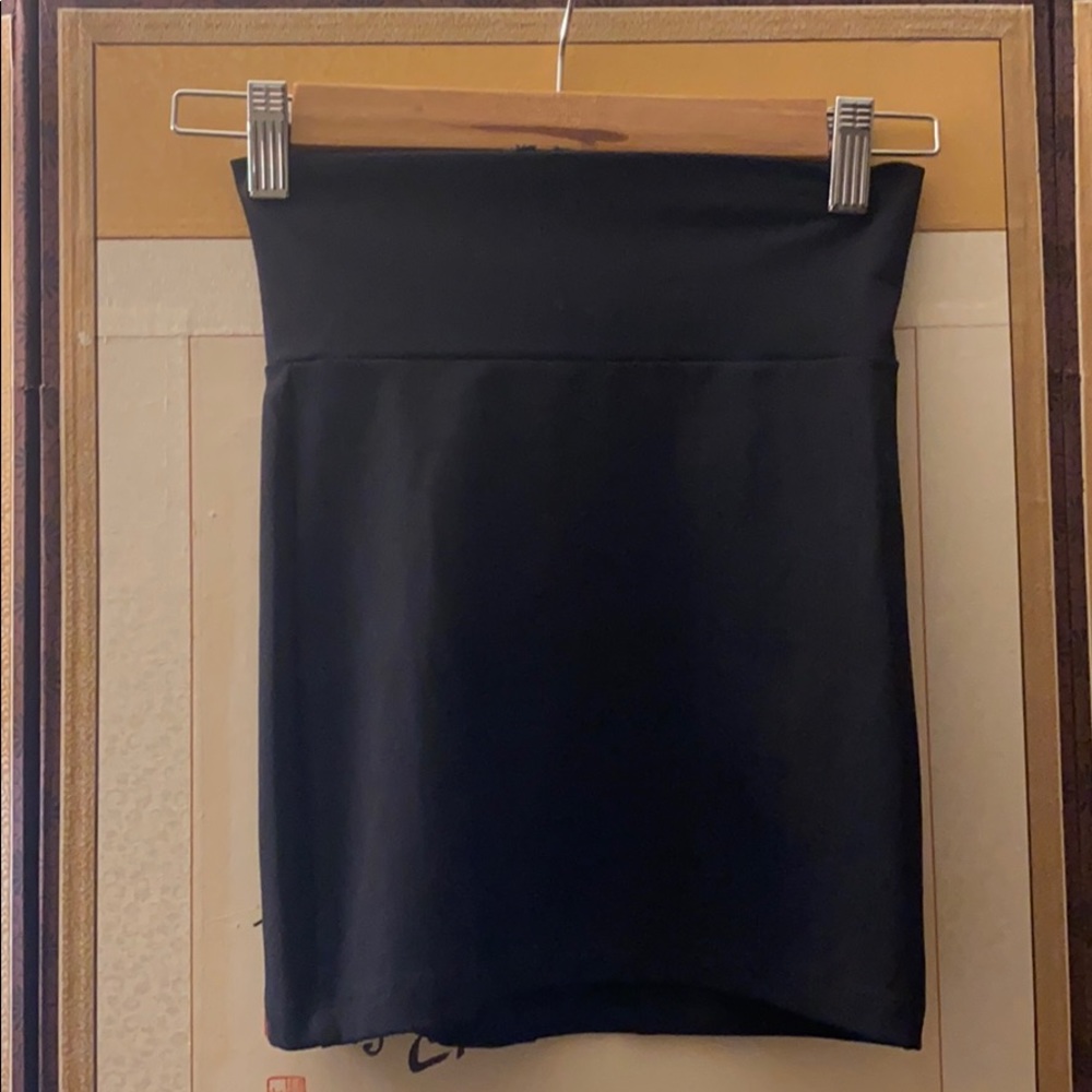 Black mini skirt